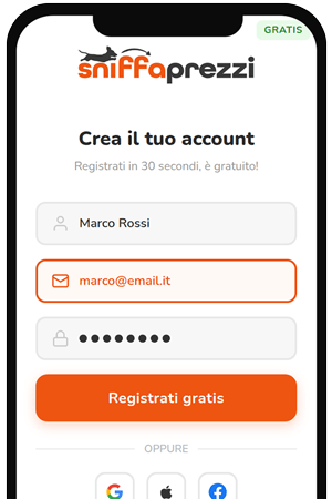 Registrati gratis