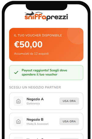 Ricevi il cashback